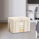 Maxbell Clothes Storage Bin Visible Closet Organizer for Blanket Clothing Bed Sheets 24L Light Yellow