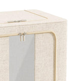 Maxbell Clothes Storage Bin Visible Closet Organizer for Blanket Clothing Bed Sheets 100L Light Yellow