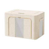 Maxbell Clothes Storage Bin Visible Closet Organizer for Blanket Clothing Bed Sheets 100L Light Yellow