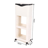 Maxbell Kitchen Trash Can with Rack Decor Garbage Bin for Pantry Dormitory Household White