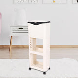 Maxbell Kitchen Trash Can with Rack Decor Garbage Bin for Pantry Dormitory Household White
