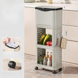 Maxbell Kitchen Trash Can with Rack Decor Garbage Bin for Pantry Dormitory Household Grey