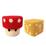 Maxbell Foot Stool Modern Nonslip Ornament Footstool for Living Room Under Desk Dorm Yellow