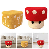 Maxbell Foot Stool Modern Nonslip Ornament Footstool for Living Room Under Desk Dorm Yellow