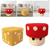 Maxbell Foot Stool Modern Nonslip Ornament Footstool for Living Room Under Desk Dorm Yellow