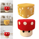 Maxbell Foot Stool Modern Nonslip Ornament Footstool for Living Room Under Desk Dorm Yellow