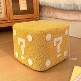 Maxbell Foot Stool Modern Nonslip Ornament Footstool for Living Room Under Desk Dorm Yellow