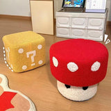 Maxbell Foot Stool Modern Nonslip Ornament Footstool for Living Room Under Desk Dorm Yellow