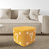 Maxbell Foot Stool Modern Nonslip Ornament Footstool for Living Room Under Desk Dorm Yellow