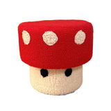 Maxbell Foot Stool Modern Nonslip Ornament Footstool for Living Room Under Desk Dorm Red