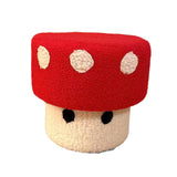 Maxbell Foot Stool Modern Nonslip Ornament Footstool for Living Room Under Desk Dorm Red