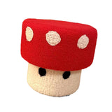 Maxbell Foot Stool Modern Nonslip Ornament Footstool for Living Room Under Desk Dorm Red