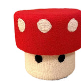 Maxbell Foot Stool Modern Nonslip Ornament Footstool for Living Room Under Desk Dorm Red