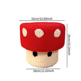 Maxbell Foot Stool Modern Nonslip Ornament Footstool for Living Room Under Desk Dorm Red