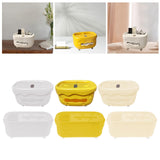 Maxbell Tissue Box Organizer Elegant with Pen Remote Control Decorative Box for Home White