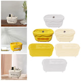 Maxbell Tissue Box Organizer Elegant with Pen Remote Control Decorative Box for Home White