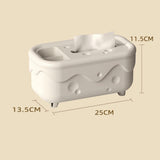Maxbell Tissue Box Organizer Elegant with Pen Remote Control Decorative Box for Home White