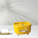 Maxbell Tissue Box Organizer Elegant with Pen Remote Control Decorative Box for Home Yellow