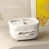 Maxbell Tissue Box Organizer Elegant with Pen Remote Control Decorative Box for Home Rectangle White