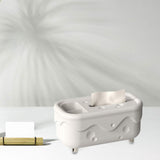 Maxbell Tissue Box Organizer Elegant with Pen Remote Control Decorative Box for Home Rectangle White