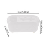 Maxbell Tissue Box Organizer Elegant with Pen Remote Control Decorative Box for Home Rectangle White