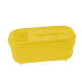 Maxbell Tissue Box Organizer Elegant with Pen Remote Control Decorative Box for Home Rectangle Yellow