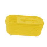 Maxbell Tissue Box Organizer Elegant with Pen Remote Control Decorative Box for Home Rectangle Yellow