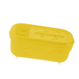Maxbell Tissue Box Organizer Elegant with Pen Remote Control Decorative Box for Home Rectangle Yellow