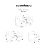 Maxbell Modern Fabric Sofa for Small Apartments, Cozy and Durable 120cm D