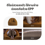 Maxbell Bean Warehouse Lazy Sofa | Japanese Retro Style Chair Corduroy Brown 80x80cm