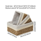 Maxbell 3x Woven Storage Baskets Handwoven Cosmetic Box for Vegetables Parties Bread