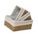 Maxbell 3x Woven Storage Baskets Handwoven Cosmetic Box for Vegetables Parties Bread