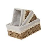 Maxbell 3x Woven Storage Baskets Handwoven Cosmetic Box for Vegetables Parties Bread