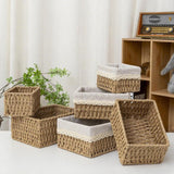 Maxbell 3x Woven Storage Baskets Handwoven Cosmetic Box for Vegetables Parties Bread