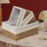 Maxbell 3x Woven Storage Baskets Handwoven Cosmetic Box for Vegetables Parties Bread