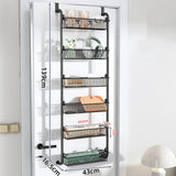 Maxbell over The Door Storage Organizer Hanging Baskets for Playroom Laundry Nursery Black