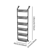 Maxbell over The Door Storage Organizer Hanging Baskets for Playroom Laundry Nursery Black