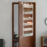 Maxbell over The Door Storage Organizer Hanging Baskets for Playroom Laundry Nursery White