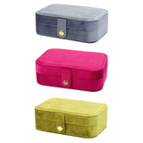 Maxbell Jewelry Box with Mirror Simple Jewelry Travel Case for Rings Earring Pendant Gray