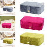 Maxbell Jewelry Box with Mirror Simple Jewelry Travel Case for Rings Earring Pendant Gray