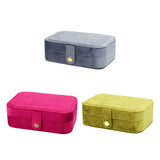 Maxbell Jewelry Box with Mirror Simple Jewelry Travel Case for Rings Earring Pendant Gray