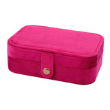 Maxbell Jewelry Box with Mirror Simple Jewelry Travel Case for Rings Earring Pendant Red
