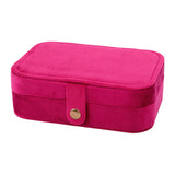 Maxbell Jewelry Box with Mirror Simple Jewelry Travel Case for Rings Earring Pendant Red