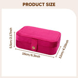 Maxbell Jewelry Box with Mirror Simple Jewelry Travel Case for Rings Earring Pendant Red