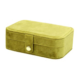 Maxbell Jewelry Box with Mirror Simple Jewelry Travel Case for Rings Earring Pendant Green