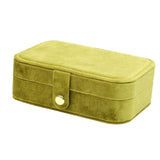 Maxbell Jewelry Box with Mirror Simple Jewelry Travel Case for Rings Earring Pendant Green