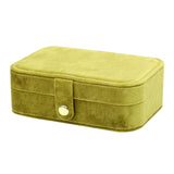 Maxbell Jewelry Box with Mirror Simple Jewelry Travel Case for Rings Earring Pendant Green