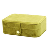 Maxbell Jewelry Box with Mirror Simple Jewelry Travel Case for Rings Earring Pendant Green