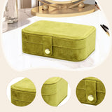 Maxbell Jewelry Box with Mirror Simple Jewelry Travel Case for Rings Earring Pendant Green