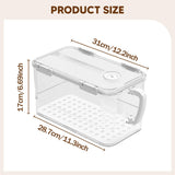 Maxbell Refrigerator Storage Box Refrigerator Organizer Bin for Restaurant Apartment White